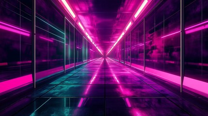 Naklejka premium neon tunnel
