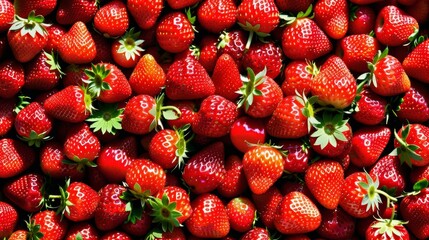 Close Up of a Bunch of Strawberries