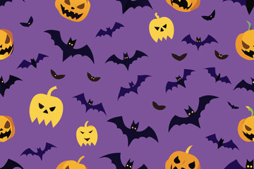 Halloween Seamless Pattern Background vector illustration