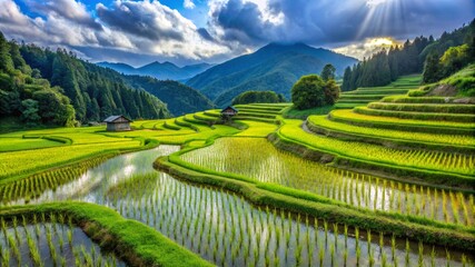 Fototapeta premium Harvesting. Rice field.