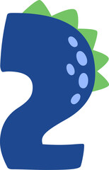 2 Dinosaur Style Digit