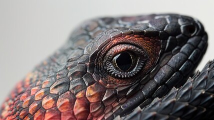 Fototapeta premium Close-Up of a Vibrant Reptile Eye with Detailed Scales and Texture in High Resolution