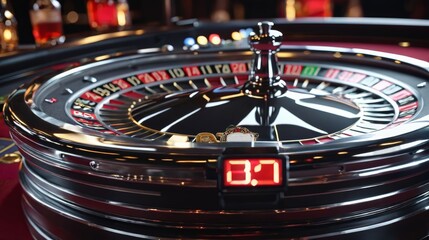 Close Up of Casino Machine With Digital Clock