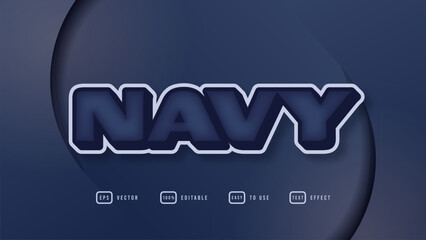Dark Navy Editable Text Effect