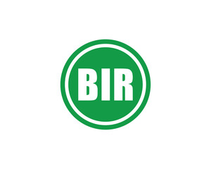 BIR Logo design vector template. BIR