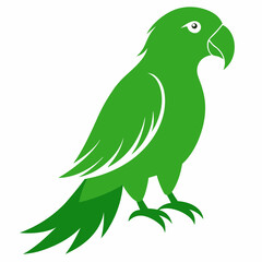 Green Parrot Silhouette art Vector