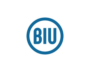 BIU logo design vector template. BIU