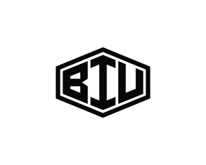 BIU logo design vector template. BIU