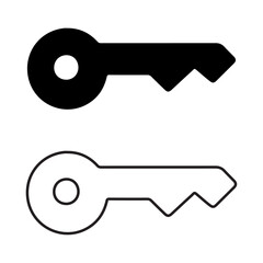 vector key isolated on white