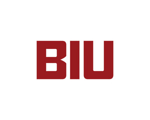 BIU logo design vector template. BIU