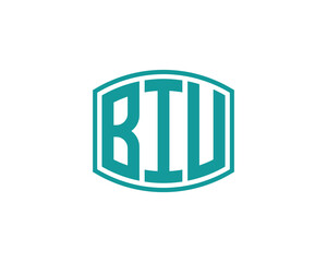 BIU logo design vector template. BIU
