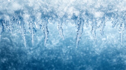 Frosty ice border background