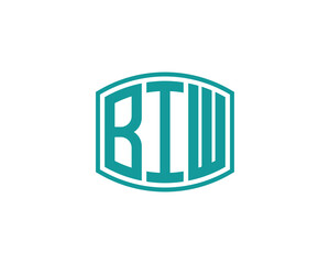 BIW logo design vector template. BIW