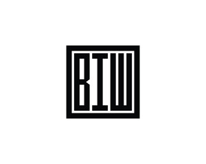 BIW logo design vector template. BIW
