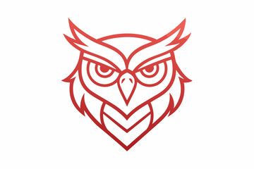 Elegant Owl Head Logo | Single Line Art Vector Illustration