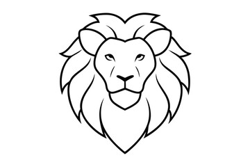 Single Line Lion Head Logo - Vector Art Illustration for Modern Branding