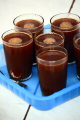 traditional hot black coffee dish