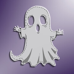 Children's papercut ghost mask