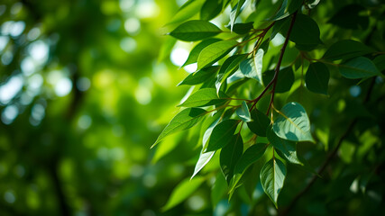 Obraz premium Green Leaves background wallpaper