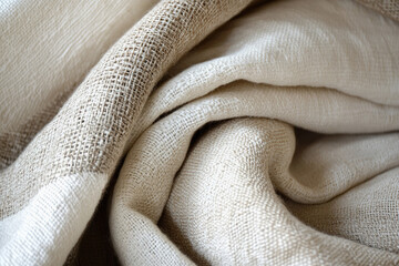 Natural linen fabric draped elegantly for sustainable home decor options