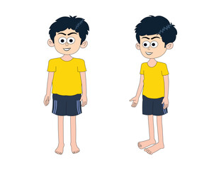 Cute cartoon boy character set for 2d animation - Create engaging and dynamic animated stories with a variety of playful designs