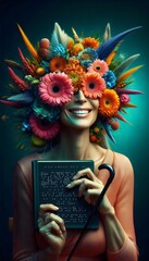 Floral Blindfold: Honoring Braille with Nature's Touch