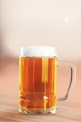Fresh alcohol cold beer in glass