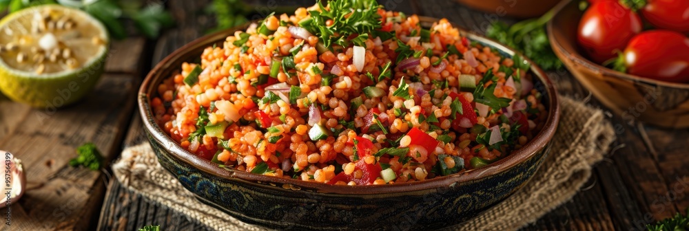 Sticker Classic Turkish bulgur salad Kisir