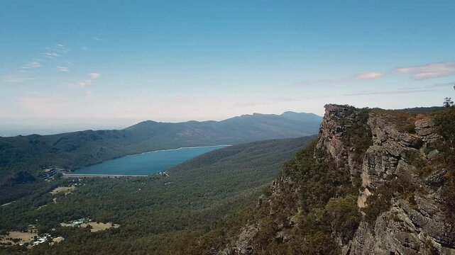 Aerial Shot of Grampians, Pinnacle , Victoria, Australia