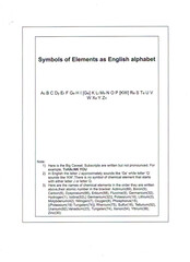 Elements as alphabets