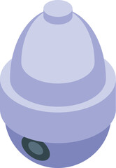 Modern cctv camera recording something, isometric view