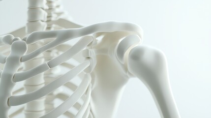 Human Skeleton Shoulder Joint Anatomy Medical Illustration