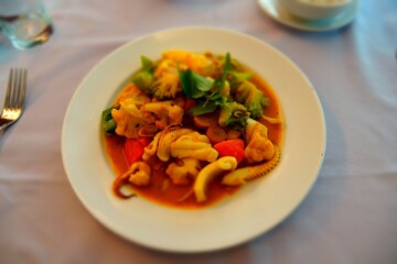 Curried squid for lunch