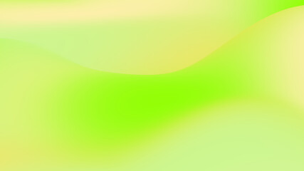 Gradient blur wavy green yellow abstract background