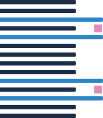 Fototapeta premium A texture or background of large horizontal stripes with pink squares between them.