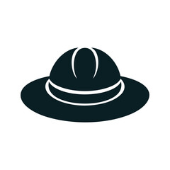 black and white hat