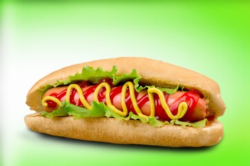 Classic tasty Hot Dog with sausage