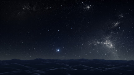 Fototapeta premium Starry Night Over a Vast Ocean with the Milky Way Stretching Across the Sky