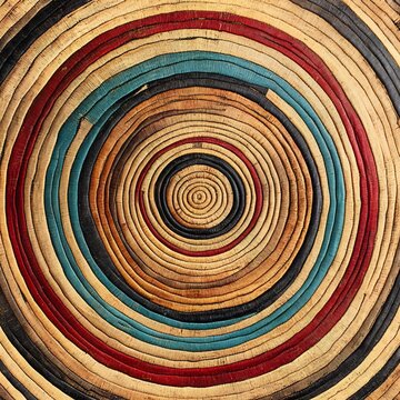 34. **Ethiopian basket weaving pattern with concentric circles.**