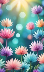 Obraz premium pink flowers background