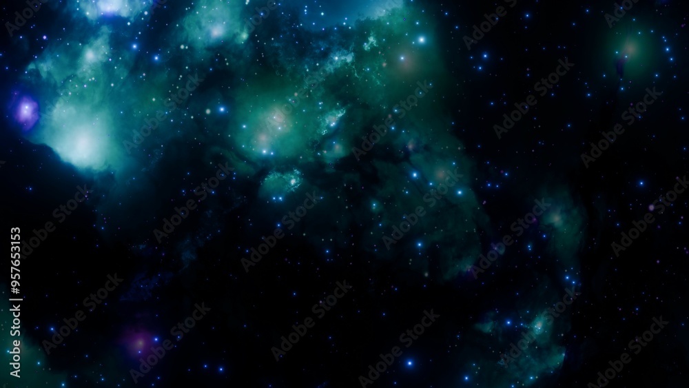 Canvas Prints dazzling star-filled nebula in outer space – space background