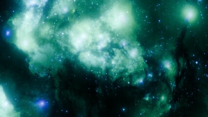 Fantasy Universe Nebula with Stars and Cosmic Clouds