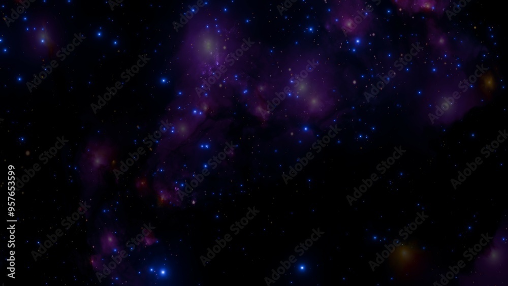 Canvas Prints dazzling star-filled nebula in outer space – space background