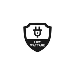 Low wattage label or low wattage insignia vector isolated. Best Low wattage insignia for product packaging design.