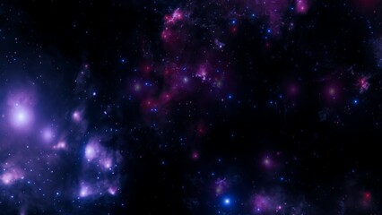 Beautiful Nebula and Star Clusters in Galaxy – Space Art