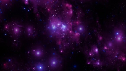 Realistic Colorful Nebula and Stars in Deep Space