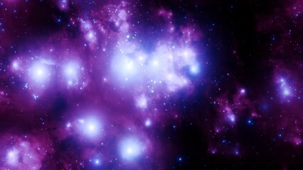 Obraz premium Vibrant Galaxy Nebula and Stars in Outer Space Scene