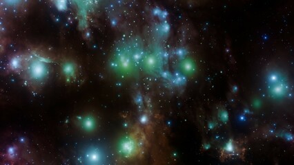 Bright Cosmic Nebula and Stars – Abstract Space Art