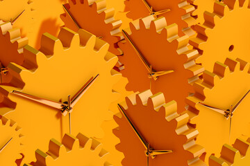 Clock gears productivity concept