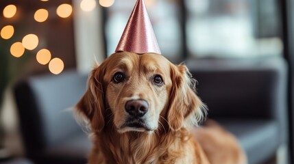Golden Retriever Birthday Celebration